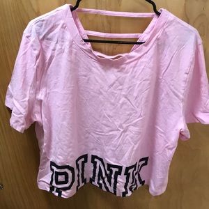 Cropped Pink Tee